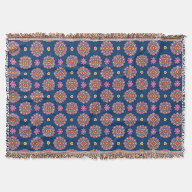 Rangoli-Blume, Polka-Punkte auf der Blankette des  Decke (Vorderseite)