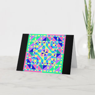 Rangoli en pastel avec la carte noire de Diwali de