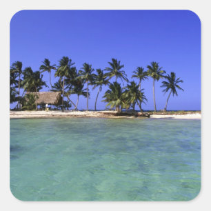 Ranguana Caye, Belize Quadratischer Aufkleber
