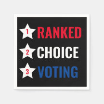 Ranked Choice Voting RCV Party Cocktail Servietten