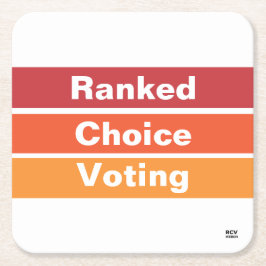 Ranked Choice Wahl 3 Streifen Untersetzer