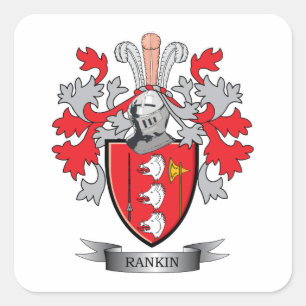 Rankin-Familienwappen-Wappen Quadratischer Aufkleber