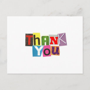 Ransom Hinweis Vielen Dank Postcard Postkarte