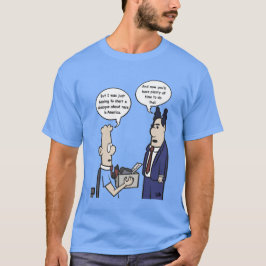 Rant Cartoon Men's Blue T - Shirt