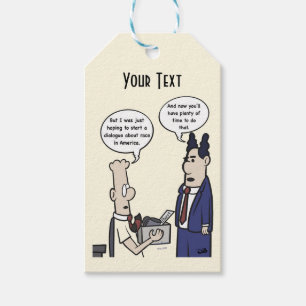 Rant Cartoon Yellow Gift Tag Geschenkanhänger