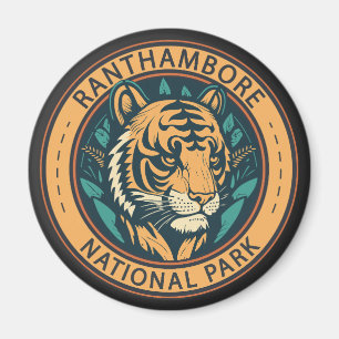 Ranthambore Nationalpark Indien Vintage Magnet