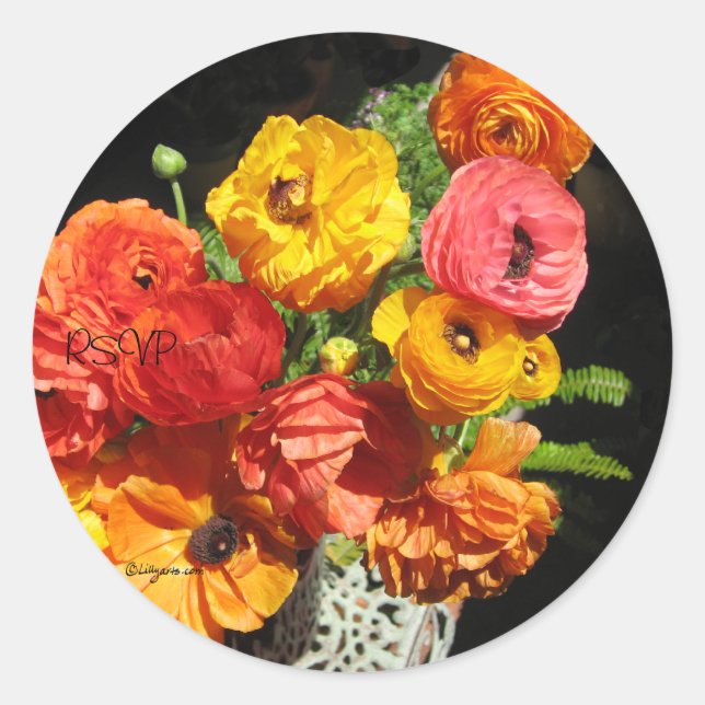 Ranunculas Blume UAWG Wedding Siegel Sticker (Vorderseite)