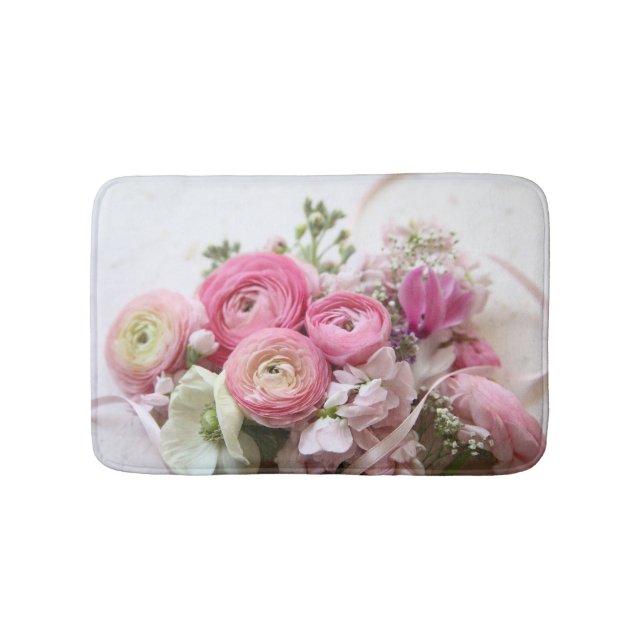 Ranunculus, andere Frühlingsblüten Badematte (Vorderseite)