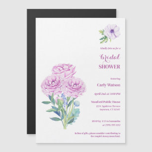 Ranunculus & Anemones Anpassbares Brautparty Magneteinladung