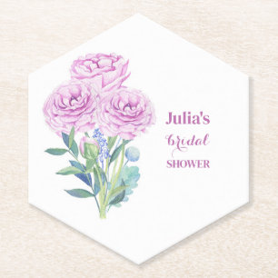 Ranunculus & Anemones Brautparty Personalisiert Untersetzer