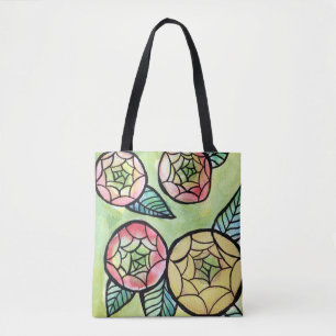 Ranunculus Blume Illustration Niedliche rosa Blume Tasche