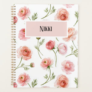 Ranunculus-Blumenmuster-Design Planer