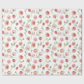 Ranunculus-Blumenmuster Geschenkpapier