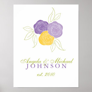 Ranunculus Bouquet Wedding Poster