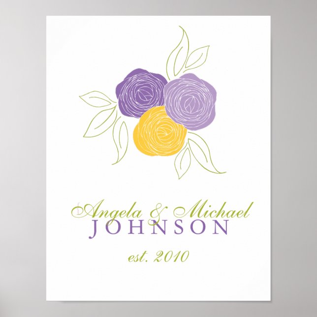 Ranunculus Bouquet Wedding Poster (Vorne)
