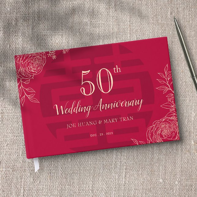 Ranunculus chinesischer Hochzeitstag Gästebuch (Von Creator hochgeladen)