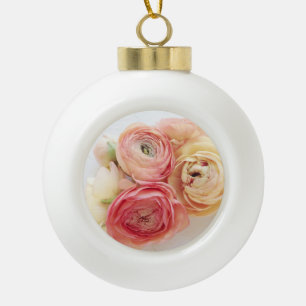 ranunculus couleurs chaudes ornement céramique