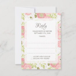 Ranunculus & Lace Floral Wedding Repair Cards RSVP Karte