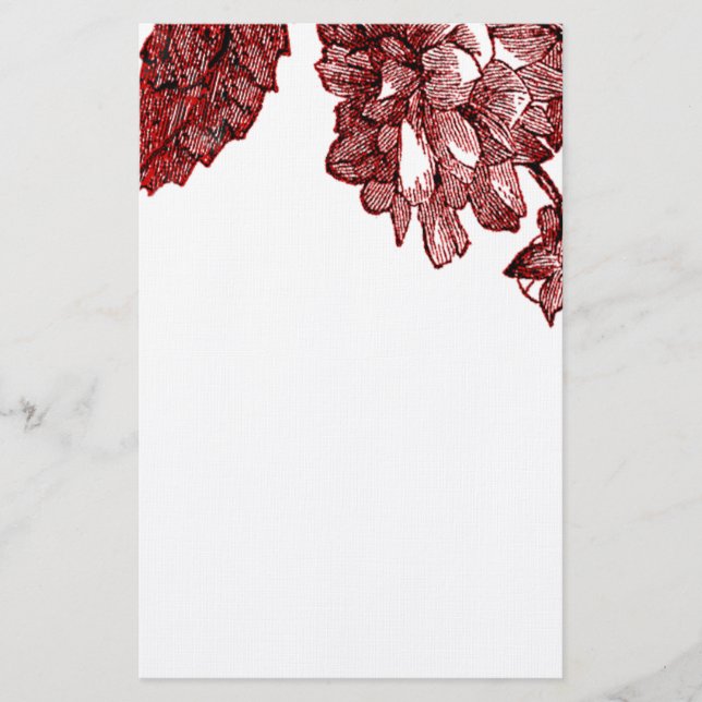 Ranunculus Rose Burgund Moderne Hochzeit Briefpapier (Vorderseite)