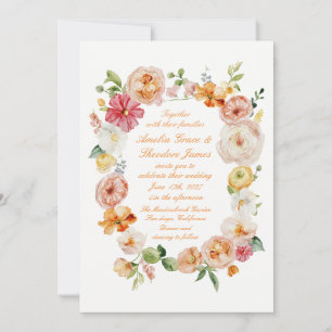 Ranunculus Sommergarten-Hochzeitseinladung Einladung