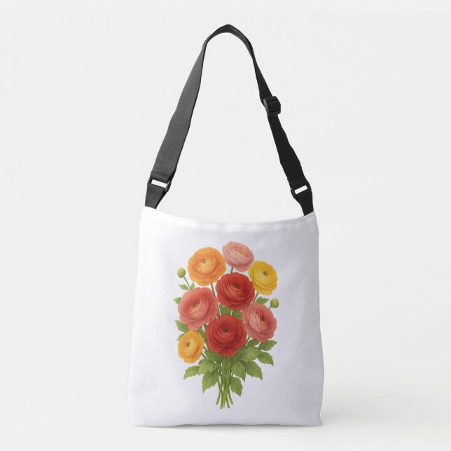 Ranunculus-Tasche Tragetaschen Mit Langen Trägern (Vorderseite)
