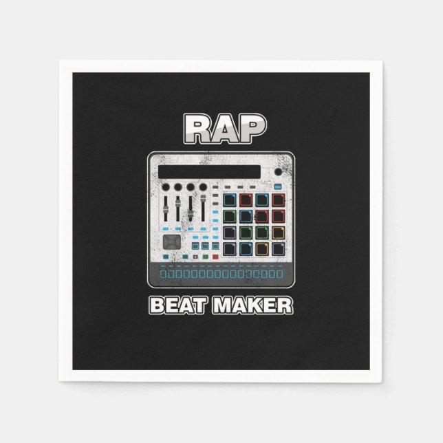 Rap Beat Maker Pop Music Vocal Performer Hip Hop R Serviette (Vorderseite)