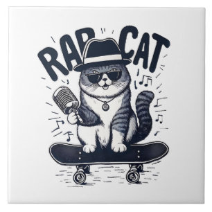 Rap Cat Harmony Fliese