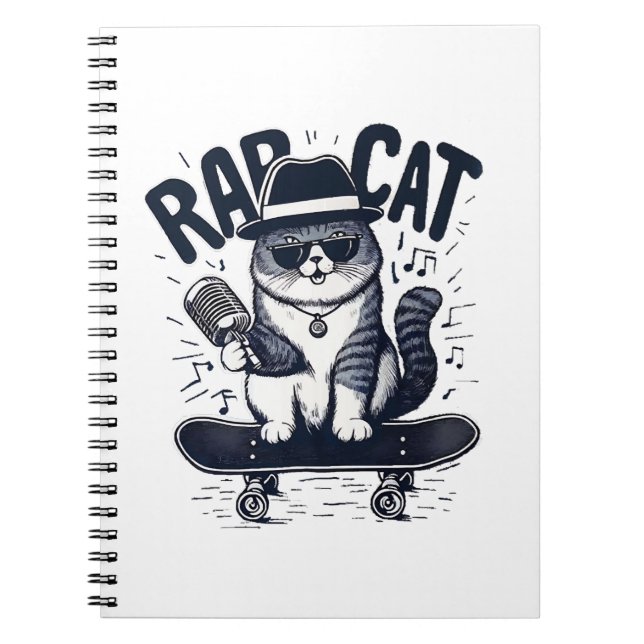 Rap Cat Harmony Notizblock (Vorderseite)