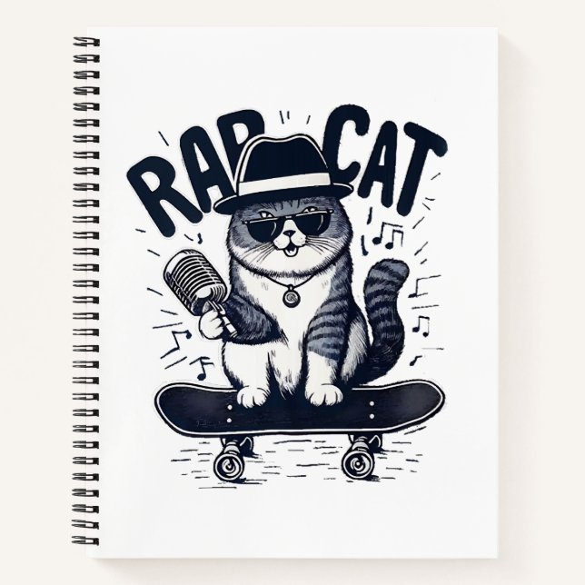 Rap Cat Harmony Notizbuch (Vorderseite)