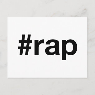 RAP Hashtag Postkarte