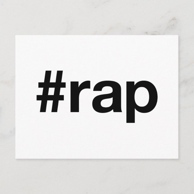 RAP Hashtag Postkarte (Vorderseite)
