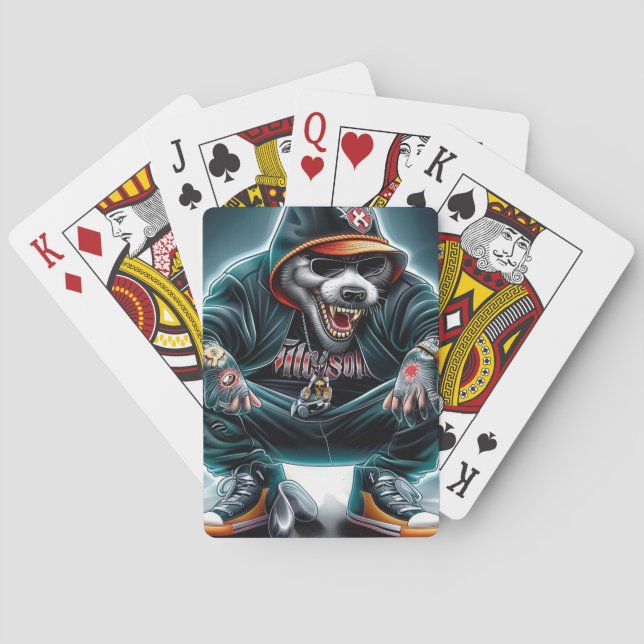 Rap-Kartenspiel 1-3 Spielkarten (Rückseite)