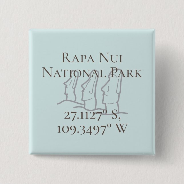 Rapa Nui Latitude & Longitude Button (Vorderseite)