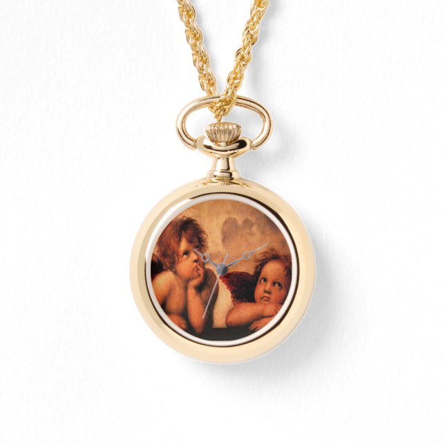 Raphael Angelic Cherub Art Armbanduhr (Vorderseite)
