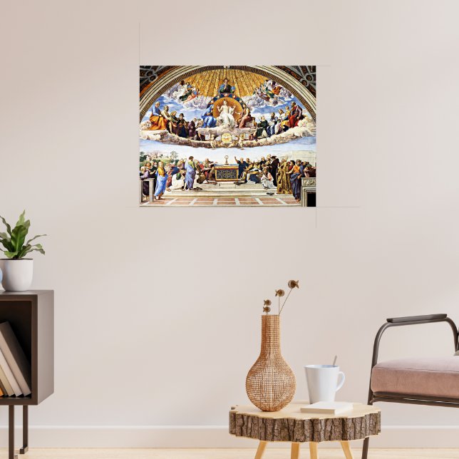 Raphael - Anklage des Heiligen Sakraments Poster (Wohnzimmer 3)