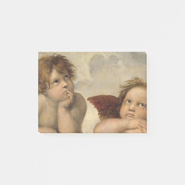 Raphael Cherubs Engel Post-it Klebezettel (Vorderseite)