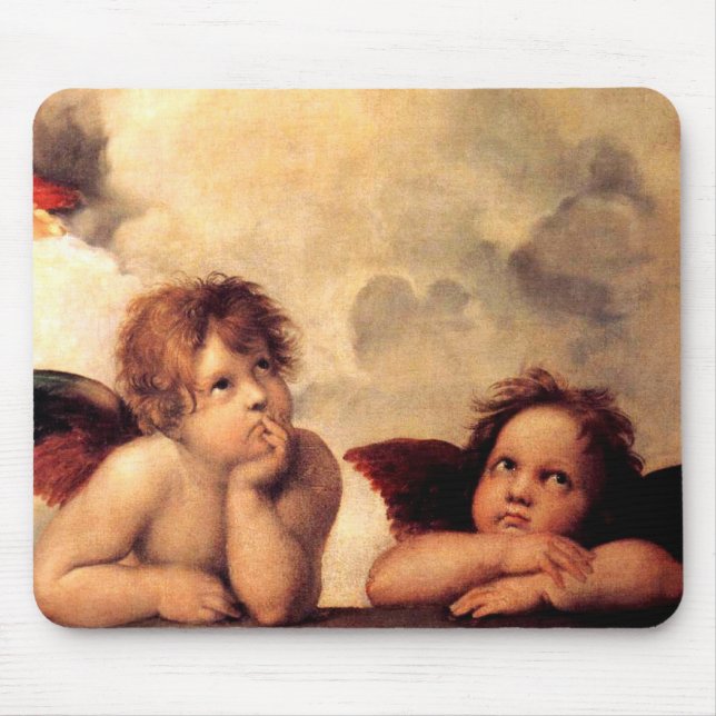 Raphael Cherubs Sistine Madonna Mauspad (Vorne)