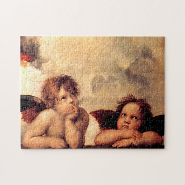 Raphael Cherubs Sistine Madonna Puzzle (Horizontal)