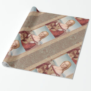 Raphael Dame und das Einhorn Klassische Kunst Geschenkpapier