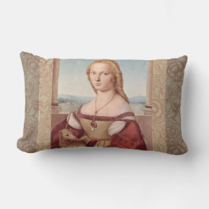 Raphael Dame und das Einhorn Klassische Kunst Lendenkissen