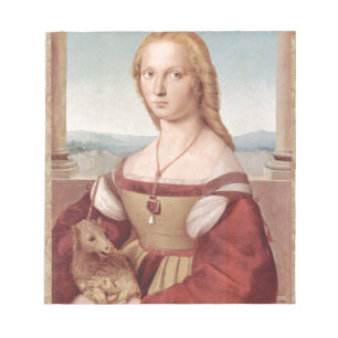 Raphael Dame und das Einhorn Klassische Kunst Notizblock