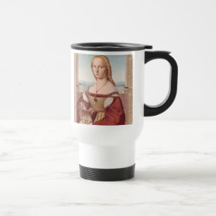 Raphael Dame und das Einhorn Klassische Kunst Reisebecher