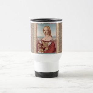 Raphael Dame und das Einhorn Klassische Kunst Reisebecher