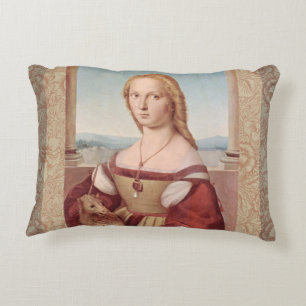 Raphael Dame und das Einhorn Klassische Kunst Zierkissen