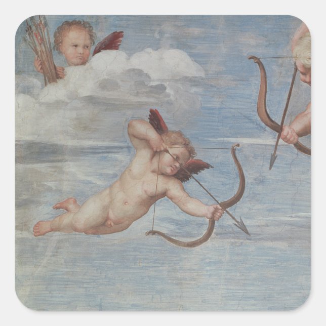 Raphael | Der Triumph von Galatea Quadratischer Aufkleber (Vorderseite)