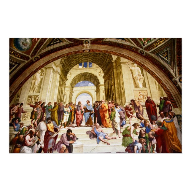 Raphael, Die Schule von Athen (1509) Poster (Vorderseite)