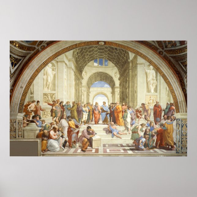 RAPHAEL - Die Schule von Athen 1512 Poster (Vorne)