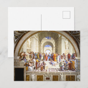 Raphael Die Schule von Athen Renaissance-Kunst Postkarte