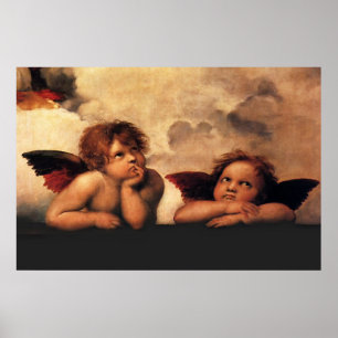 RAPHAEL-Engel Sistine Madonna 2 Engel Poster