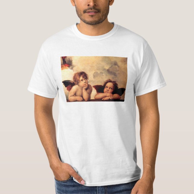 RAPHAEL-Engel Sistine Madonna T - Shirt (Vorderseite)